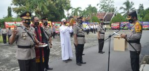 Polres Tulang Bawang Gelar Sertijab Pergantian Wakapolres, Kasat Lantas dan Kapolsek Penawartama