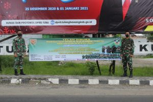 Sosialisasikan Rekrutmen Prajurit TNI- AD, Kodim 0426 Tuba Pasang Baner di Sekolah- Sekolah dan Tempat Strategis