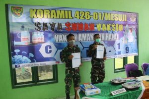 TNI AD di Mesuji Vaksinasi Covid – 19