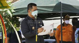 Firmansyah,S.Sos.,M.M. Wakili Bupati Winarti di Simulasi Penanganan Bencana Banjir
