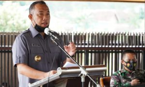 Bupati Umar Ahmad,S.P. Buka Acara Sosialisasi Tahapan Pemilihan Kepalo Tiyuh Serentak