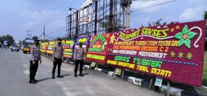 Atas Keberhasilan Ungkapkan C3, Mapolres Tulang Bawang barat Berjejer Karangan Bunga “Apresiasi”