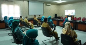 Ketua TP-PKK Hj.Kornelia Umar, SH.,MH Hadiri Rapat Kerja Daerah Provinsi Lampung TH 2021