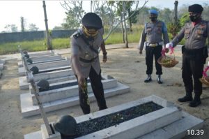 Jelang Puncak Hari Bhayangkara Ke-75 Polres Tuba Gelar Upacara Ziarah dan Tabur Bunga di TMP