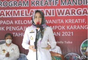 Dua Kecamatan, Program Kreatif Mandiri BMW diLaunching Bupati Tuba Dr.Hj.Winarti, SE.MH.