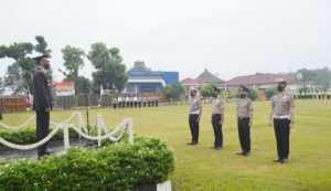 Puluhan Personel Polres Tulang Bawang Mendapat Kenaikan Pangkat di Moment Hari Bhayankara Ke-75