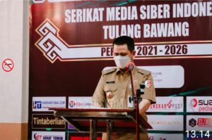 Hadiri Pelantikan SMSI Tuba, Staf Ahli Firmansyah,S.Sos.,MM Wakili Bupati Winarti