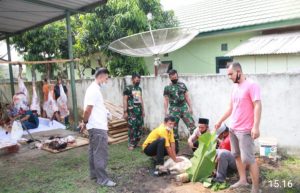 Hari Raya Idul Adha 1442 H/2021 M Kodim 0426 Potong 1 Ekor Sapi dan 7 Kambing