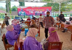 Polres Tubaba Sukseskan Vaksinasi Dosis Ke-2 di 5 Tempat Gerai Vaksinasi Presisi Polri