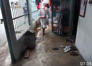 Pihak Rutan Menggala Lakukan Penyemprotan Desinpektan Disekeliling Ruang Rutan