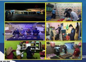 Dengan Menerapkan Prokes, Kepala Rutan Menggala “Gowim Mahali” Terjun Langsung Pimpin Razia