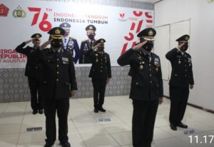 Secara Virtual Kapolres Tuba Barat Ikuti Upacara HUT Kemerdekaan RI ke-76 Yang di Pimpin Presiden RI Jokowi