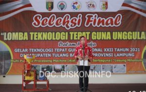 Bupati Tuba Dr. Hj.Winarti, SE.MH Hadiri Final Lomba Teknologi Tepat Guna Nasional XXII