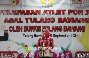 Bupati Tuba Dr.Hj.Winarti,SE.MH Lepas Atlit PON Asal Tulang Bawang, Berikut Kata Ketua KONI Tuba