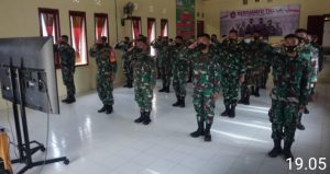 Kapten Inf LE Sihombing Pimpin Upacara HUT TNI Ke-76 di Lokasi TMMD ke -112