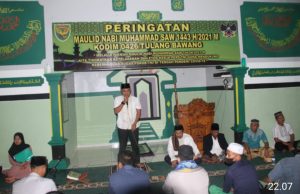 Kodim 0426 Tuba Gelar Peringatan Maulid Nabi Muhammad SAW 1443 H/2021 M