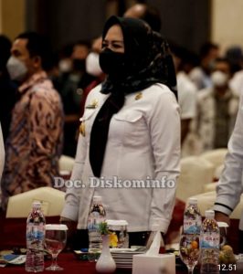 Bupati Tuba Dr.Hj.Winarti,SE.MH. Hadir Sekaligus Dikukuhkan Menjadi Pengurus PWI dan IKWI Lampung 2021-2026