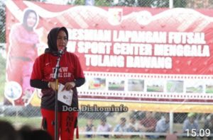 Bupati Winarti Resmikan Lapangan Futsal BMW Sport Center Menggala, Ini Ajakan dan Pesannya