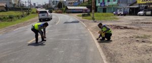 Satlantas Polres Tulang Bawang Olah TKP Kecelakaan, Satu Orang Alami Luka Berat