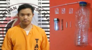 Pria 26 Tahun Konsumsi Sabu di Kebun Karet Ditangkap Polisi Tulang Bawang