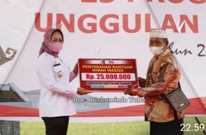 Ini Yang Disampaikan Bupati Winarti Pada Sosialisasi Realisasi  4 Tahun Perjalanan 25 Program BMW Dibanjar Margo