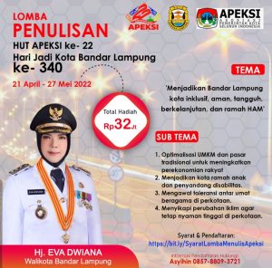 Dalam Rangka Ini, Pemkot Bandar Lampung Gelar Lomba Penulisan untuk Jurnalis