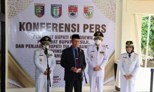 Ini Keterangan Pers Sekdaprov Lampung Bersama Tiga PJ Bupati Pringsewu, Mesuji dan Tuba Barat