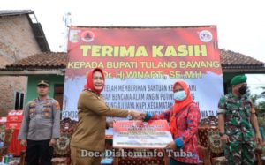 Disini Lokasi Bantuan Dana Senilai Rp 49.285.000 Diberikan Bupati Winarti Ke Korban Musibah Puting Beliung