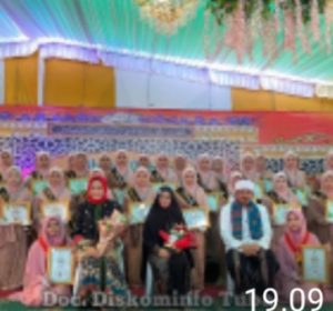 Bupati Winarti Hadiri Tabligh Akbar di Ponpes  Nurul Ikhlas Banjar Margo