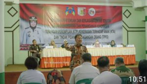 Bupati Winarti Diwakili Asisten Bidang Pemerintahan dan Kesra Hadiri Acara Rakor PPPA