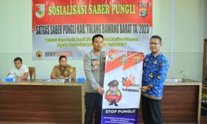 Wakapolres Tuba Barat Lampung Bersama Satgas Saber Pungli Laksanakan Sosialisasi Saber Pungli