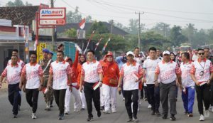 Pemkab Tuba Barat Lampung Gelar Senam dan Jalan Sehat Peringati HUT RI Ke-78