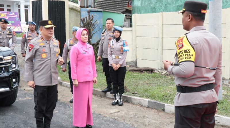 Poto : kedatangan kapolda lampung d sambut kapolres tulang Bawang