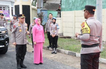 Poto : kedatangan kapolda lampung d sambut kapolres tulang Bawang