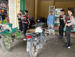 Samapta Polres Tulang Bawang Gelar Patroli Jalan Kaki di Empat Lokasi Berbeda