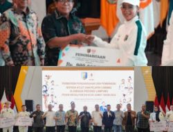 Pj. Gubernur Lampung “Samsudin” Berikan Penghargaan Peraih Medali PON XXI