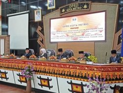 DPRD Kota Metro Sidang Paripurna Tentang Penetapan Calon Walikota Hasil Pilkada 2024