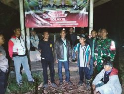 Bhabinkamtibmas Polsek Gunung Agung dan Babinsa  Patroli Sambang ke Pos Ronda