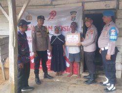 Wujud Polri Peduli, Polsek TBT Tubaba Salurkan Bantuan Sosial Jelang HUT Bhayangkara ke-79